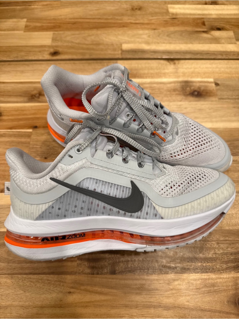 Nike Women’s Grey and Orange Air ZoomX Pegasus Premium Running Shoes